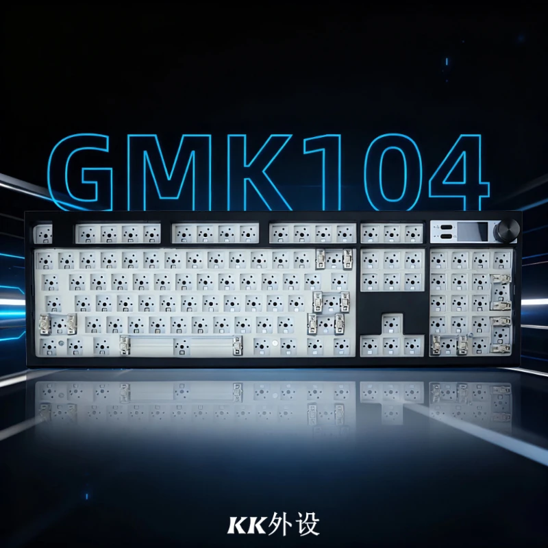 Zoya GMK104 Mechanical Keyboard Kit Tri-mode Bluetooth Wireless Hot Swap RGB Via Custom Light Position Screen Gasket Ergonomics