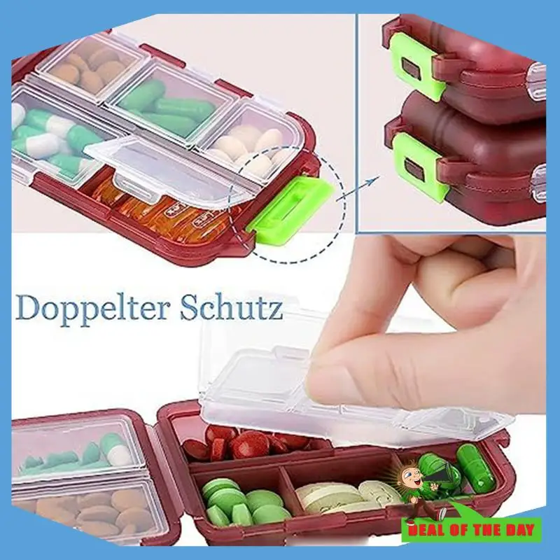 

Med Wallet Pills With Labels Medwallet Pill Organizer Portable Daily Pill Case,Medicine Wallet D As Shown