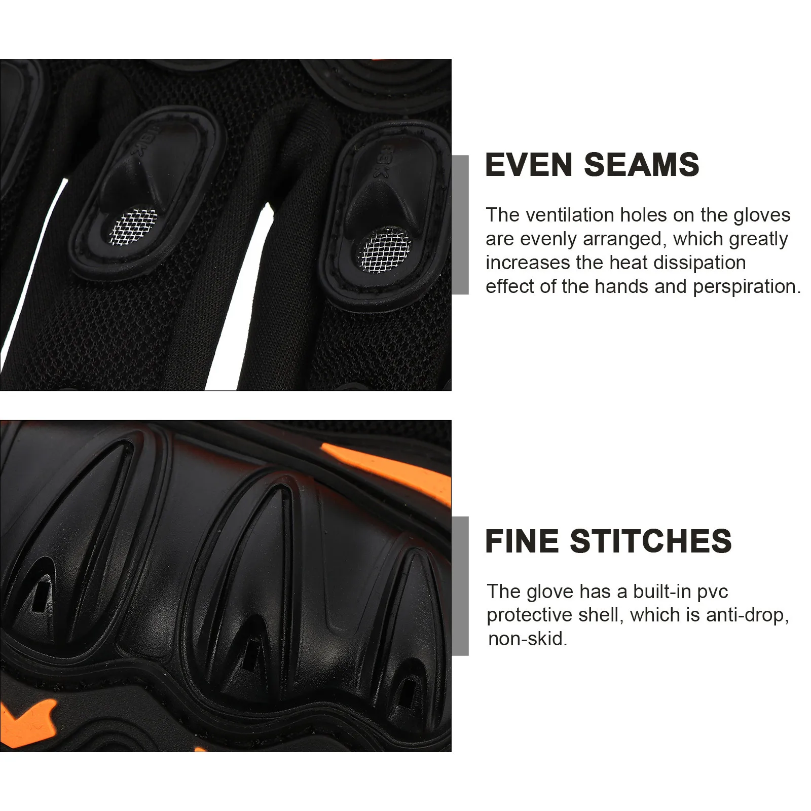 1 زوج دراجة نارية قفازات الدراجات حامي المضادة للانزلاق أصابع كاملة مقاومة الاصطدام في الهواء الطلق المشي لمسافات طويلة تسلق البرتقال