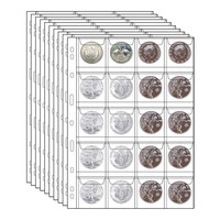 10PCS Album for Coins Albums 12/20/30/42 Pocket Coins Collection PVC Transparent Inside Pages  Coins Loose Leaf Organizer Bag