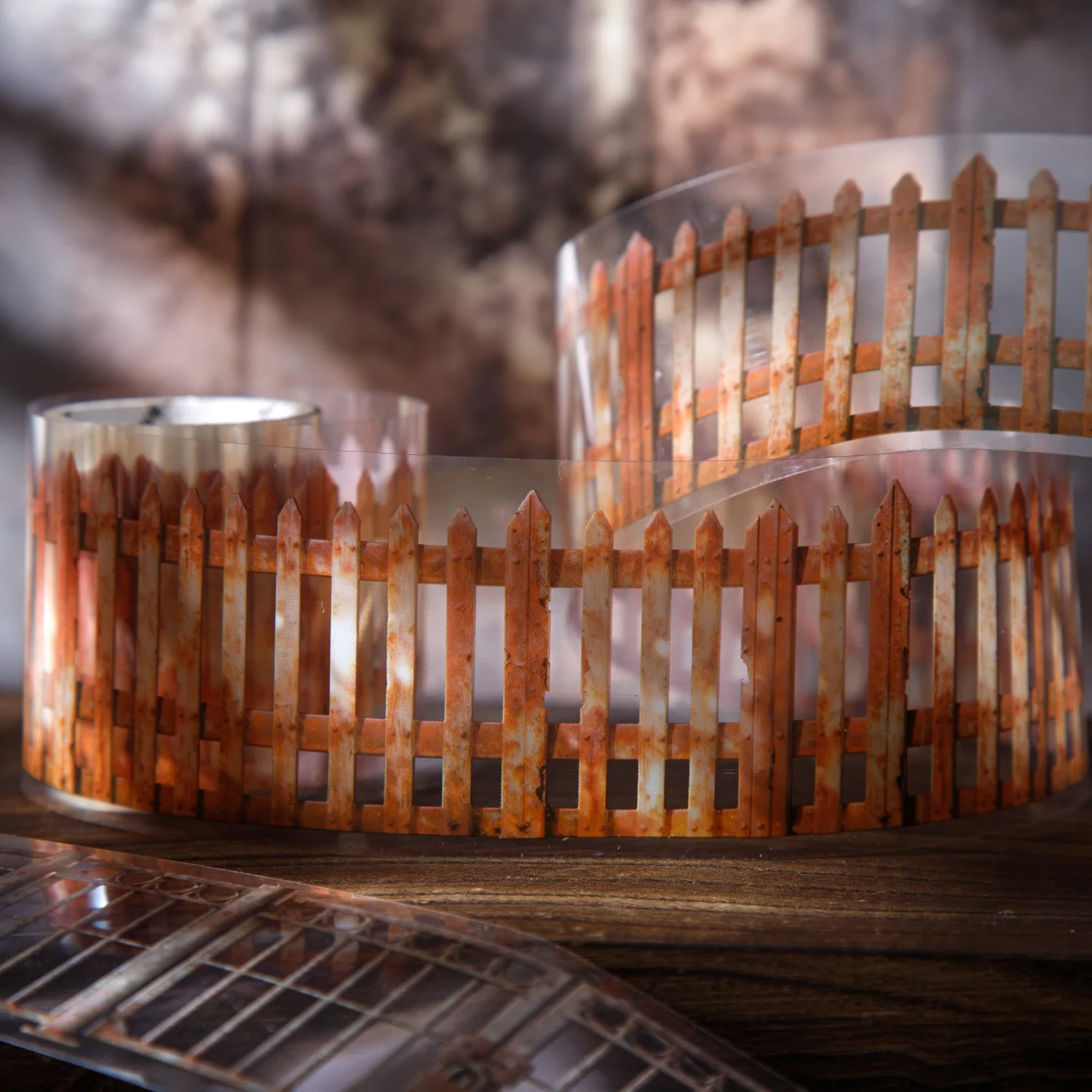 3 لفات السيد ورقة خمر سياج PET الشريط مجموعة نجا سياج مجلة الرجعية نمط خلفية الكولاج مذكرات المواد الديكور