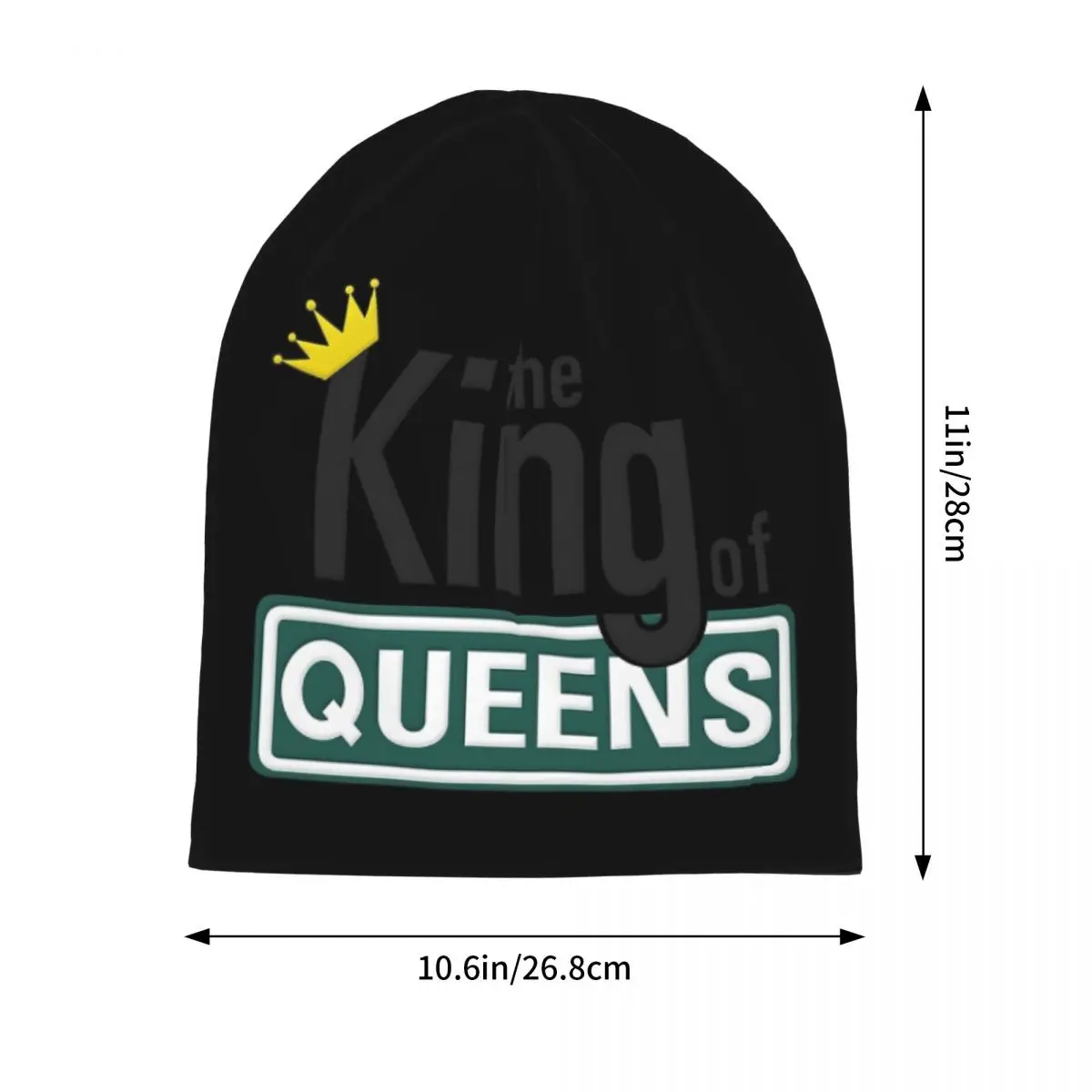 قبعة ملك كوينز الدافئة المحبوكة قبعة بونيه عصرية للخريف والشتاء قبعات بيني للاستخدام الخارجي للبالغين من الجنسين