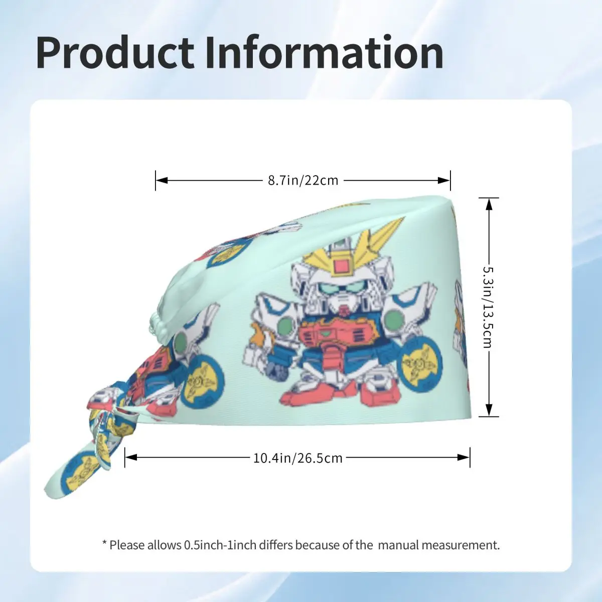 مخصص Gundames الهواتف المحمولة دعوى قبعة العمل الهزلية القبعات الجراحية النساء الرجال غرفة العمليات قبعة قبعة التمريض مختبر يعمل قبعة