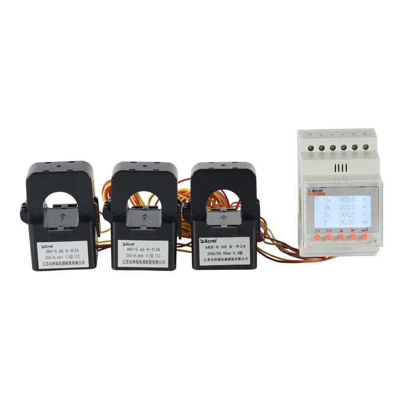 ACR10R-D24TE4 Three Phase Din rail Energy Meter Electricity Power Digital LCD Display AC Electrical Instruments