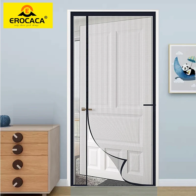 

EROCACA Magnetic Door Screen Mosquito Net Curtain Fly Insect Automatic Closing Invisible Mesh For Kitchen indoor living room