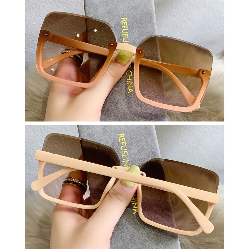 Fashion Driver Goggles UV400 Eyewear for Lady Big Frame Women Square Sun Glasses Oversized Sunglasses