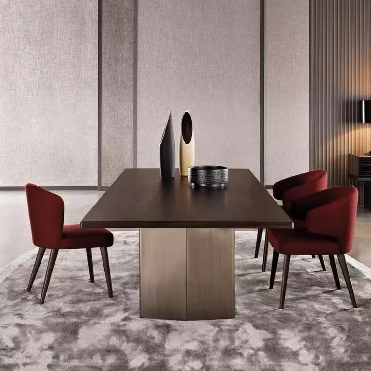 Solid Wood Desk Household Small Rectangular Table Modern Simple Meeting Bar Table And Chair Combination