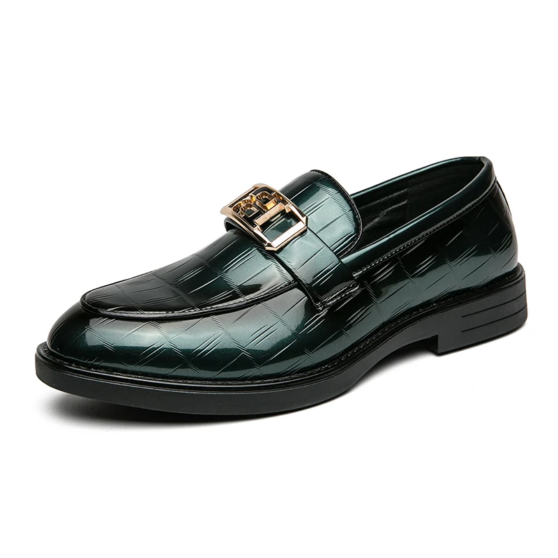 

Motorcycle men's low cut fashionable block shoes new leather shoes trend casual versatile handsome men's shoes
