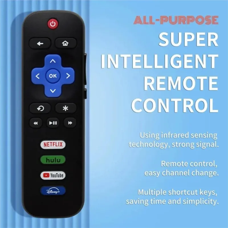 جهاز تحكم عن بعد بديل RC280A لجهاز التحكم عن بعد لتلفزيون Roku لـ TCL Roku/Hisense Roku/Onn Roku/Aparatos/Insignia Roku/HITACHI #2