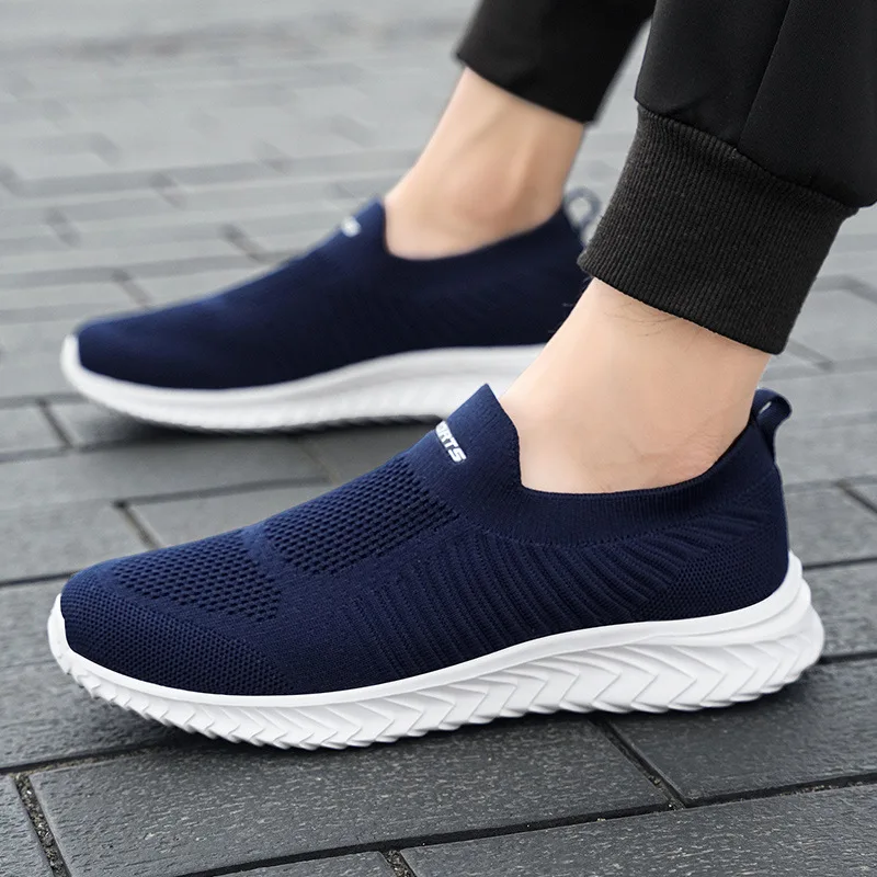 Men Shoes Slip on Loafers Lazy Shoes Lightweight Breathable Men Sneakers Fashion Mesh Casual Shoes Men Tenis Running Sneakers