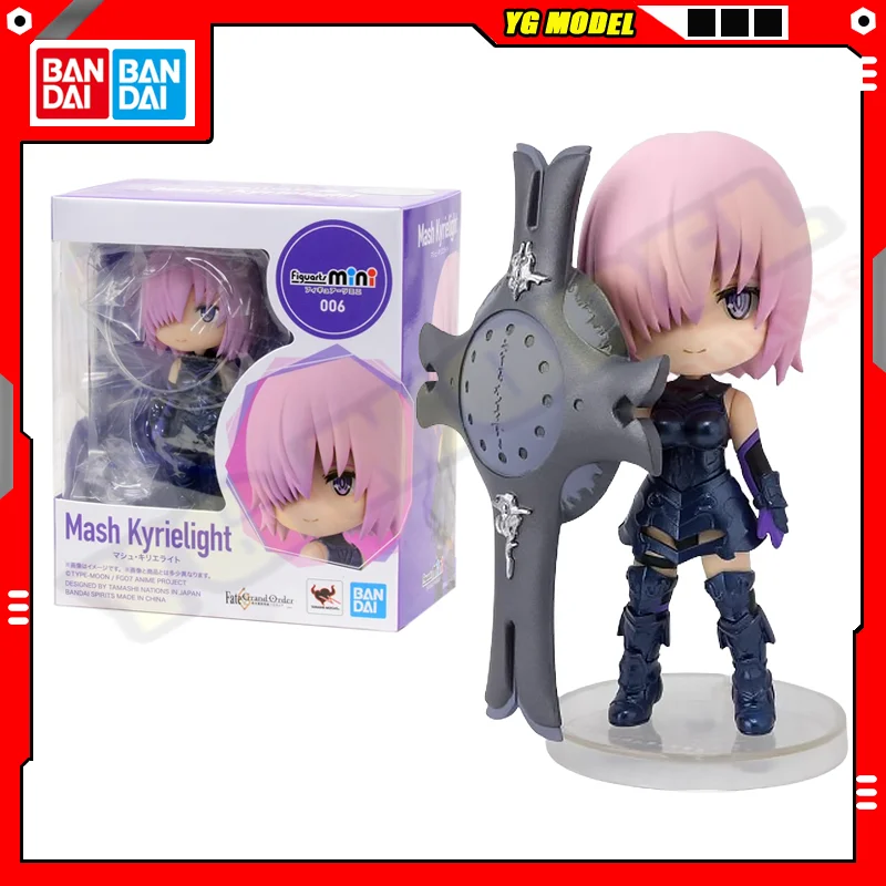 

BANDAI Fate Action Figures Model Mash Kyrielight Shielder Q-version Active Joint Figures Figuarts Mini Series Doll Toys Original