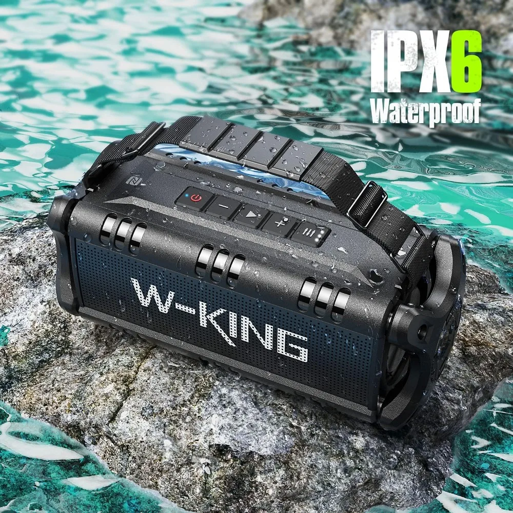 

Bluetooth Speaker, 90W Max Loud Speakers Bluetooth Wireless, IPX6 Waterproof Portable Outdoor Speaker