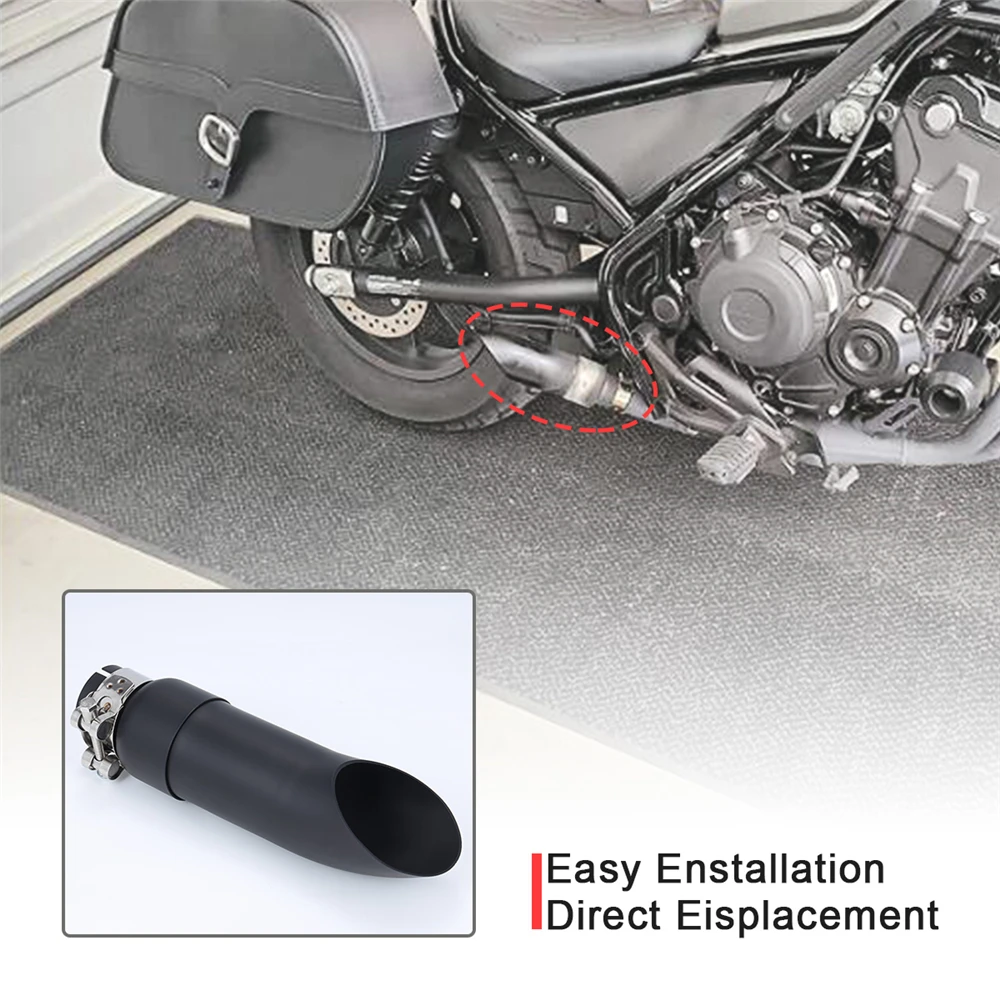 For Honda Rebel CMX 300 500 1100 CMX300 CMX500 CMX1100 2017-2022 Motorcycle Shorty Exhaust Muffler Pipe Radiant Cycle Black