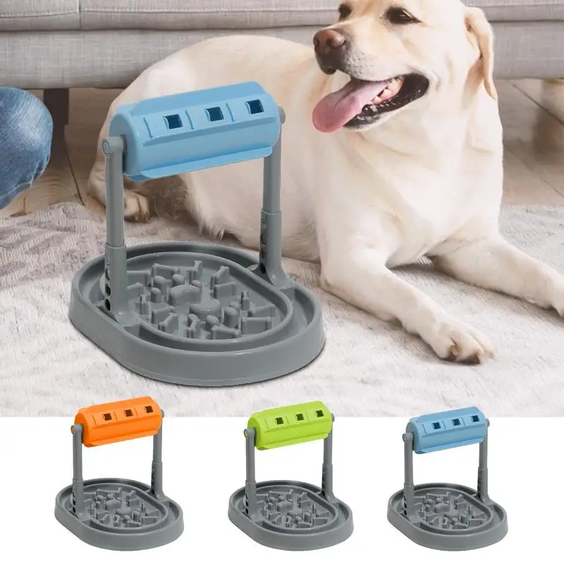 

Adjustable Pet Rolling Slow Feeder Interactive Puzzle Toy Dog And Cat Food Bowl Slow Food Toys Food Training Bowl For Pets