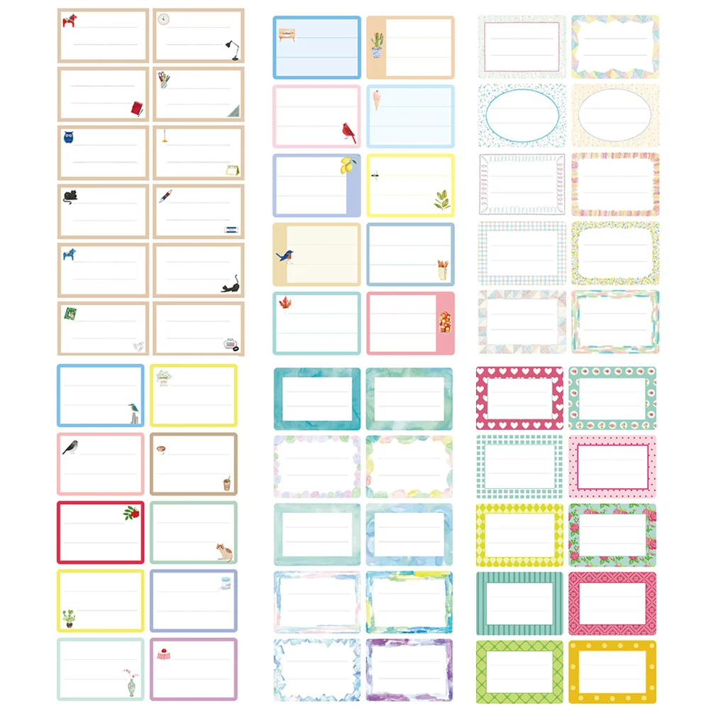 

124Pcs Handwritten Frame Stickers White Paper Label Self Adhesive Stickers for Organizing Bottles Containers Boxes