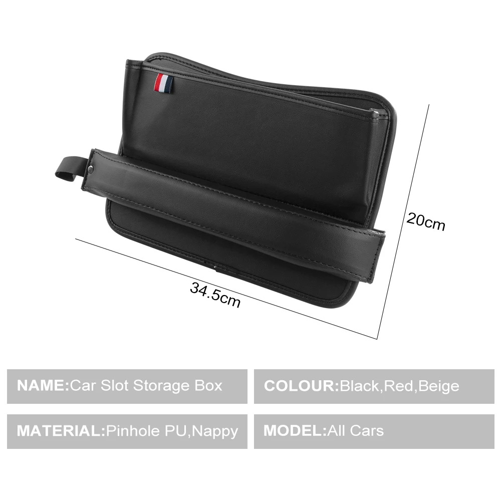 Bolsa de almacenamiento negra para asiento de coche, soporte para teléfono para Volvo, Tesla, Suzuki, Seat Subaru, Skoda, VW, Golf, Ssangyong, SAAB, Trumpchi, Vauxhall