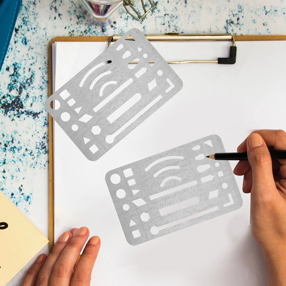 

3Pcs Stainless Steel Erasing Shield for Artists, Precision Drawing Drafting Tool, Smudge-Free Eraser Shield for Craft Design,