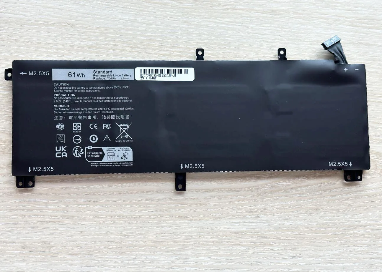 Imagem -04 - Totrm-t0trm Bateria do Portátil Dell Xps 15 9530 Precisão M3800 H76mv 7d1wj 11.1v 61wh
