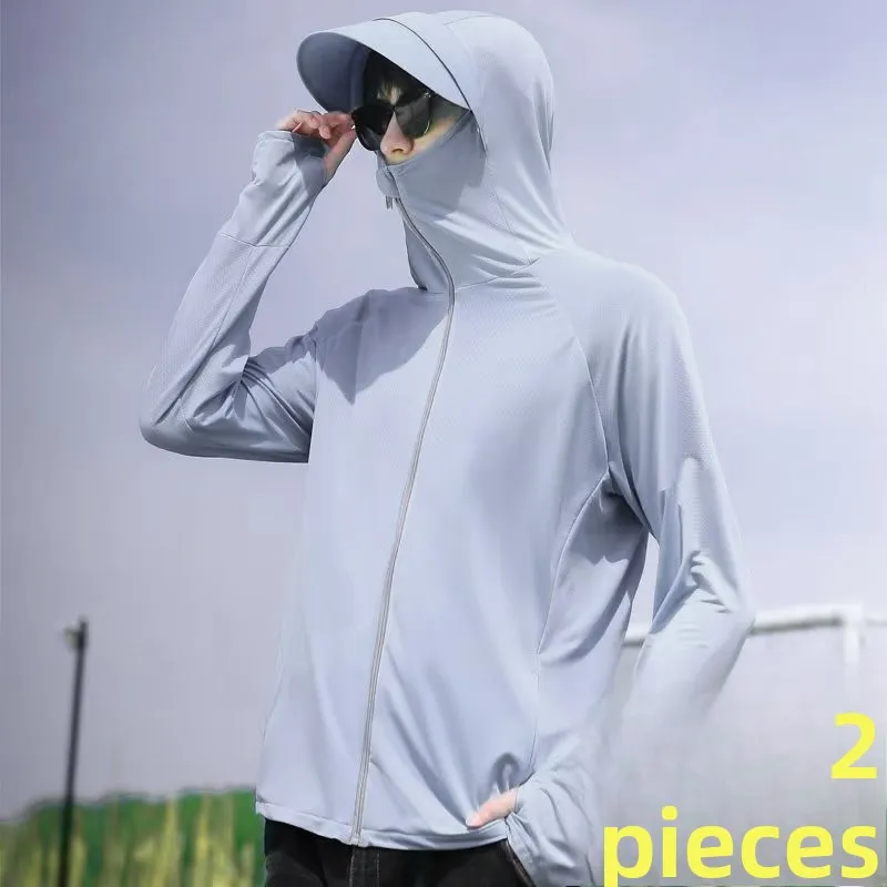 

Мужская летняя легкая дышащая длинная све, повседневная солнцезащитная одежда, тонкие люверсы, подростковая уличная одежда Jaet