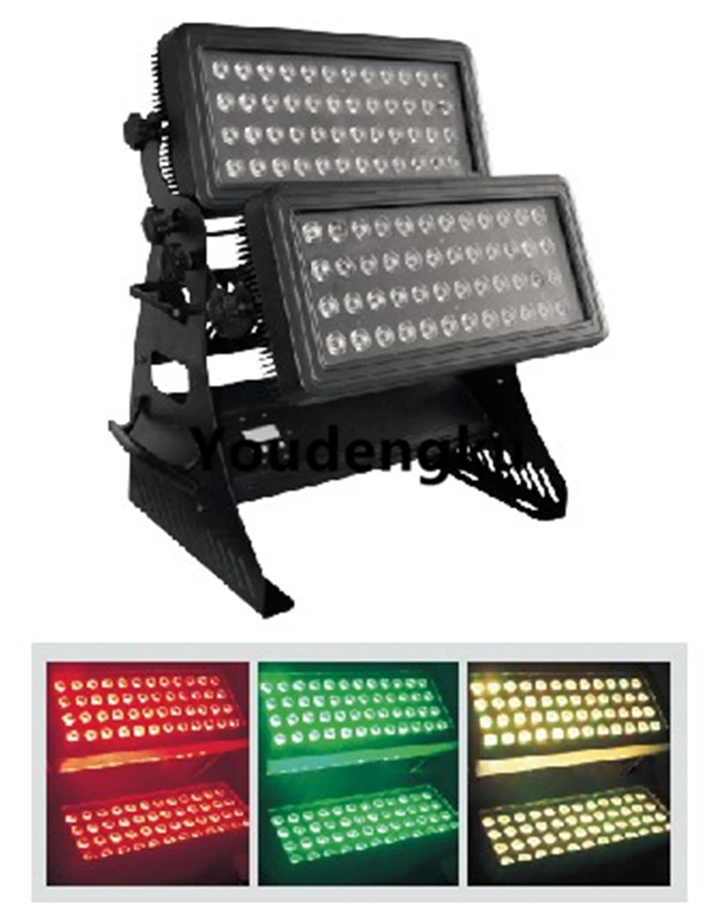 96* 18w 6in1 rgbwa uv LED city color Light flood wash outdoor high-power double-layer waterproof led wall washer stage lighting