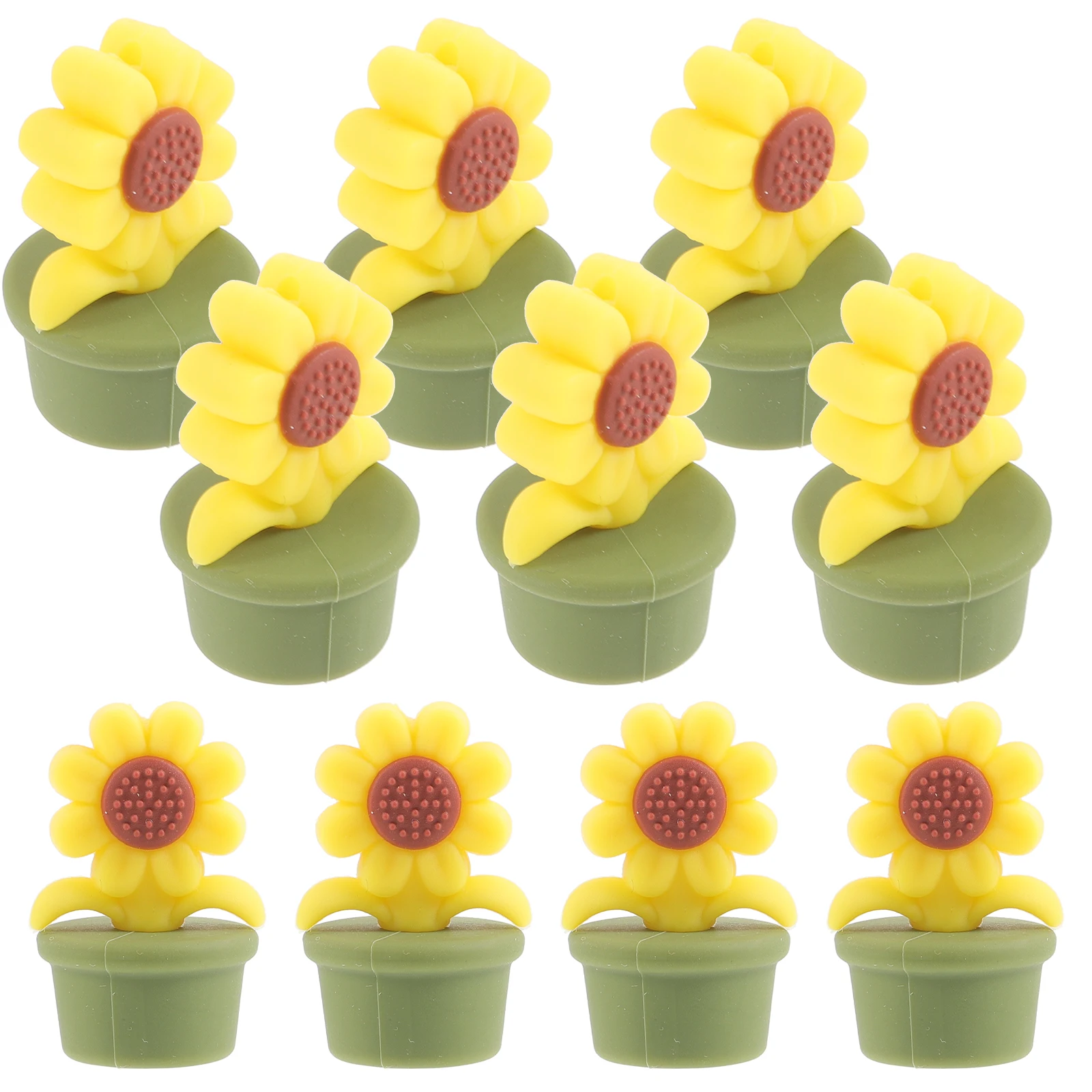 10Pcs Sunflower Beads for Jewelry Making Smooth Surface Delicate Appearance DIY Crafts Bracelet Necklace Accessories