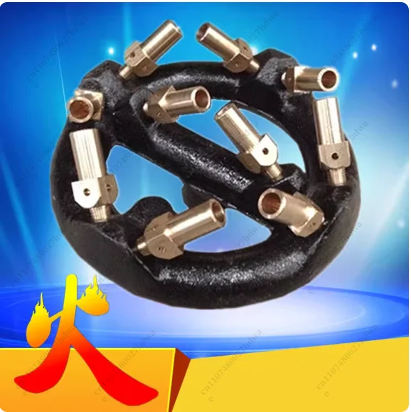Natural Gas Nozzle Burner Commercial Food Fast Cooking  10/20/32/44/88 Brass Tips Cast Iron Jet Burner Propane