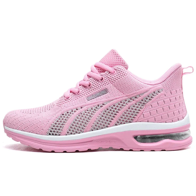 New Running Shoes Ladies Breathable Sneakers Summer Light Mesh Air Cushion Women\'s Sports Shoes Outdoor Lace Up Training Shoes