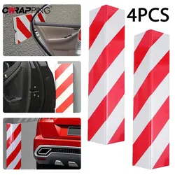 4PCS Car Foam Warning Signs Bumper Door Protection Garage Scratch Protector Red White Warning Sign for Auto Parking Garage