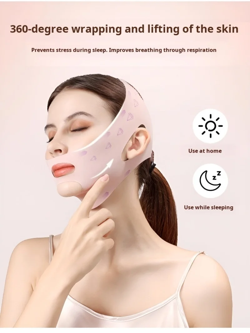 Adjustable Face Sculpting Sleep Mask Elastic Slimming Strap Lifting Tightening Mask Breathable Skin Care V Line Shaping Mask