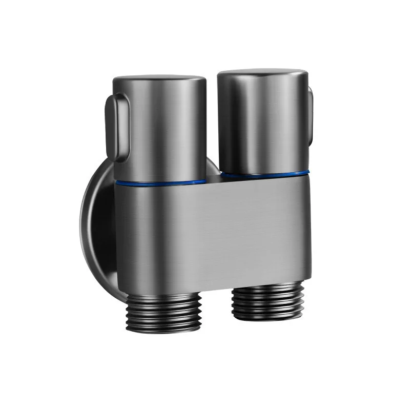 Sanitary Women's Washbasin Stainless Steel Telescope Shaped Water Separator With One In Two Out Switch Toilet Companion Spray A4