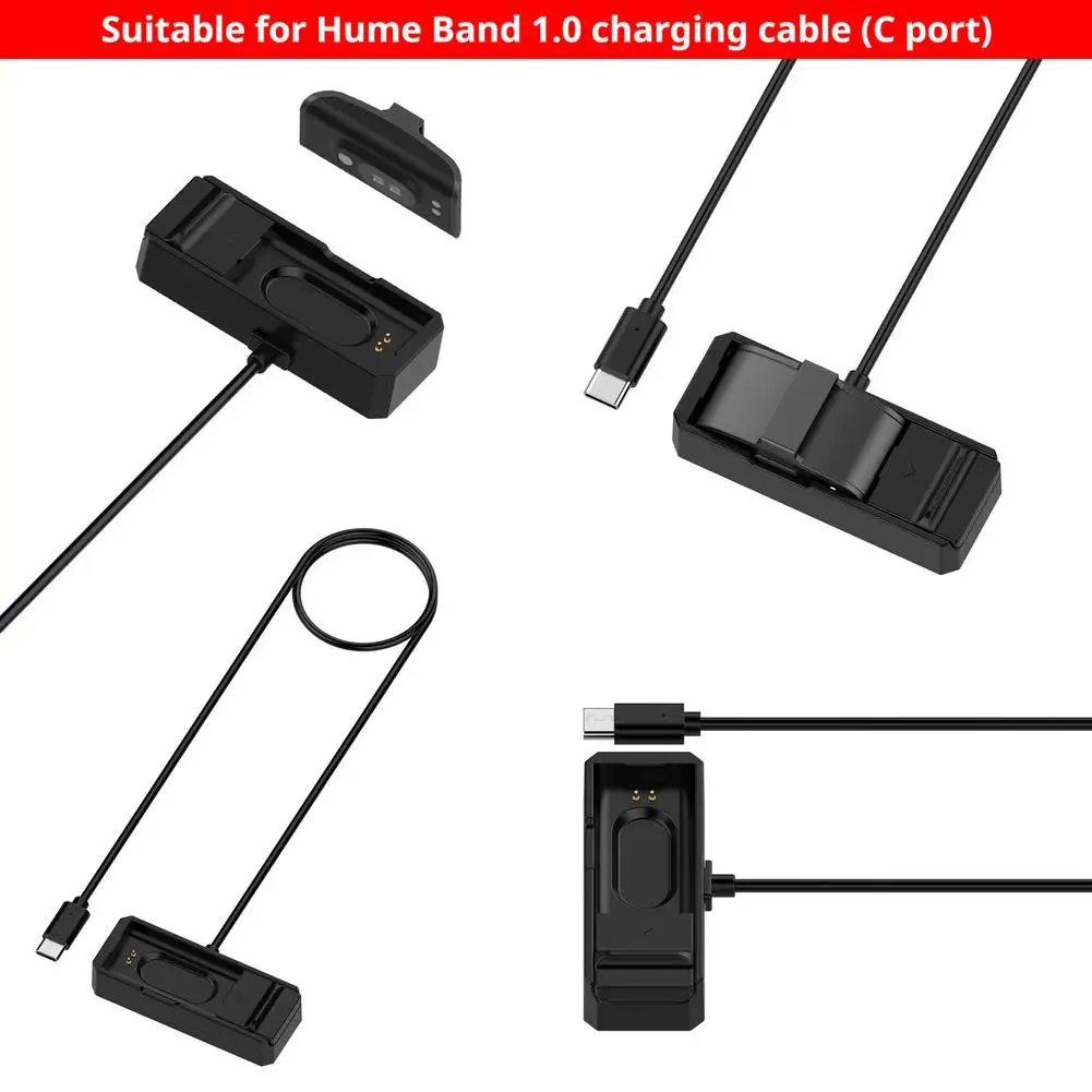 Type-C Charger Cable for Hume Band 1.0 Smart Wristband Replacement USB-C Charging Dock Clip Stand Power Adapter Cord Accessories