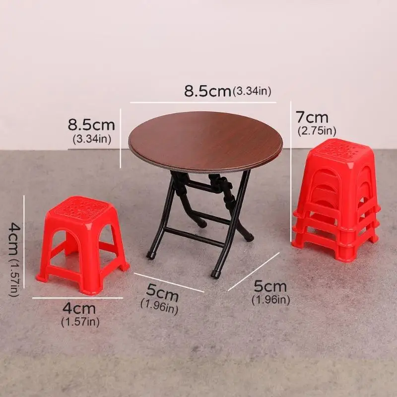 Nhà Búp Bê Thu Nhỏ Nội Thất Bộ Bàn Ghế Ăn Mô Hình Hình 1/12 Nội Thất Thu Nhỏ Cho Trẻ Chơi Sáng Tạo A2UB