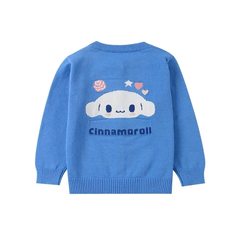 Anime Sanrios Kinder Pullover Kawaii Hallo Kittys Cartoon meine Melodie Cinna moroll Mädchen Langarm Cardigan Strickjacke Kinder Geschenk