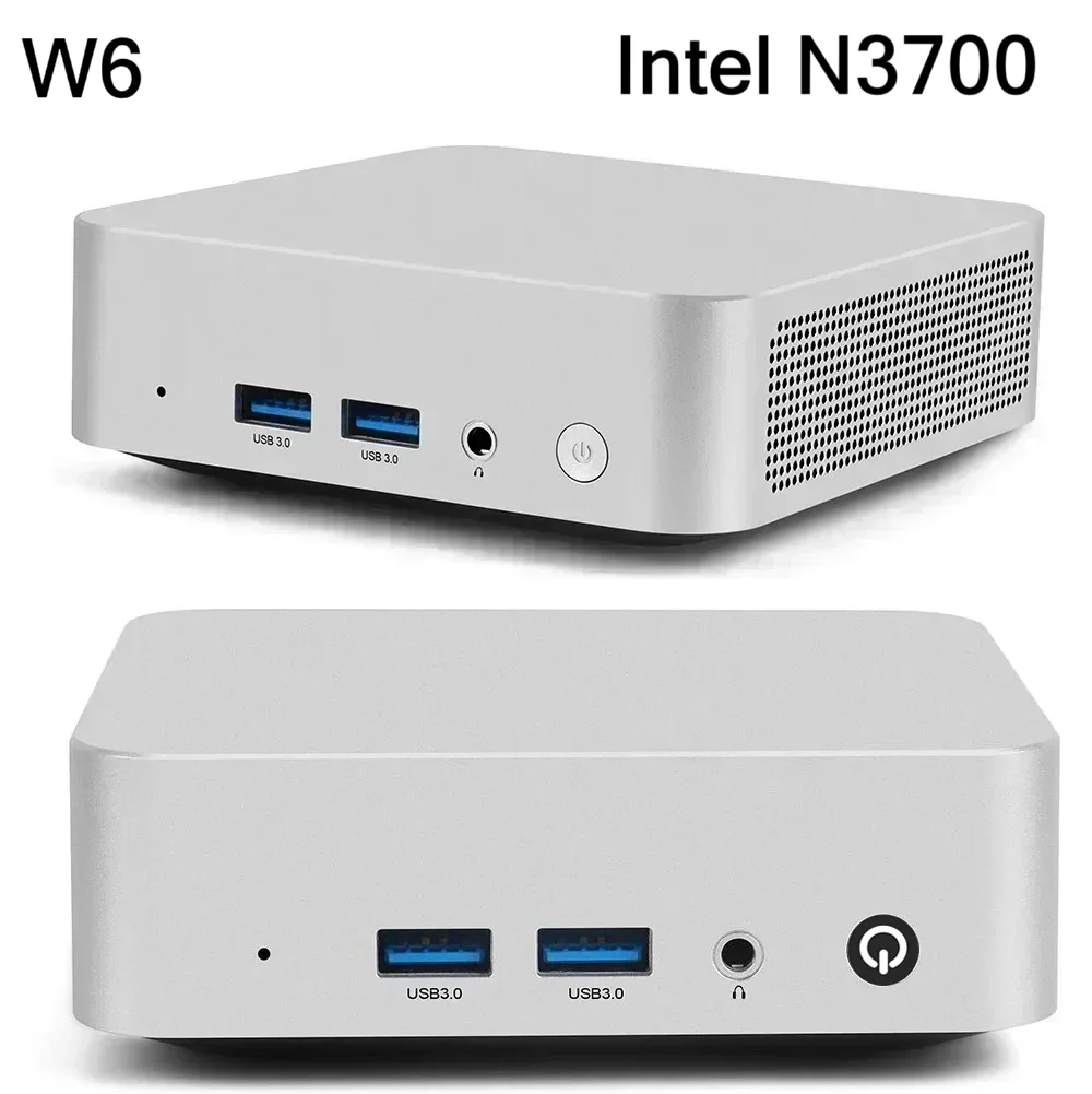 SZBOX W6 Intel N3700 Mini PC DDR 2 * SATA SSD Wifi BT Pocket Office Computer Windows 10