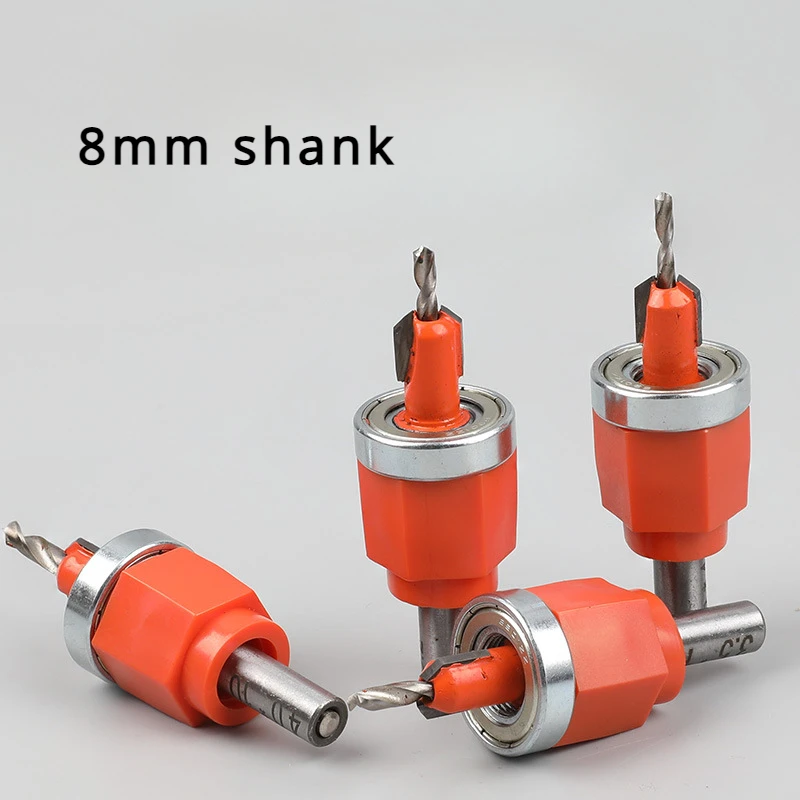 New 8mm Shank Countersink Drill Router Bit Carpentry Hole Drilling Bit Alloy Core Limiter Screw Head Extractor Demolition Screws