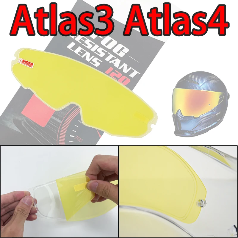 Anti Fog Film For RUROC Atlas3 Atlas4 Motorcycle Helmet Visor Lens Shield Glasses Full face Pin Accesorios