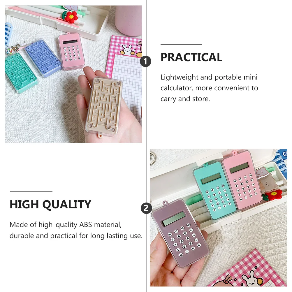 

Mini Calculator Student Calculating Tool Students Funny Maze Handheld Pocket Type Portable Cartoon Size