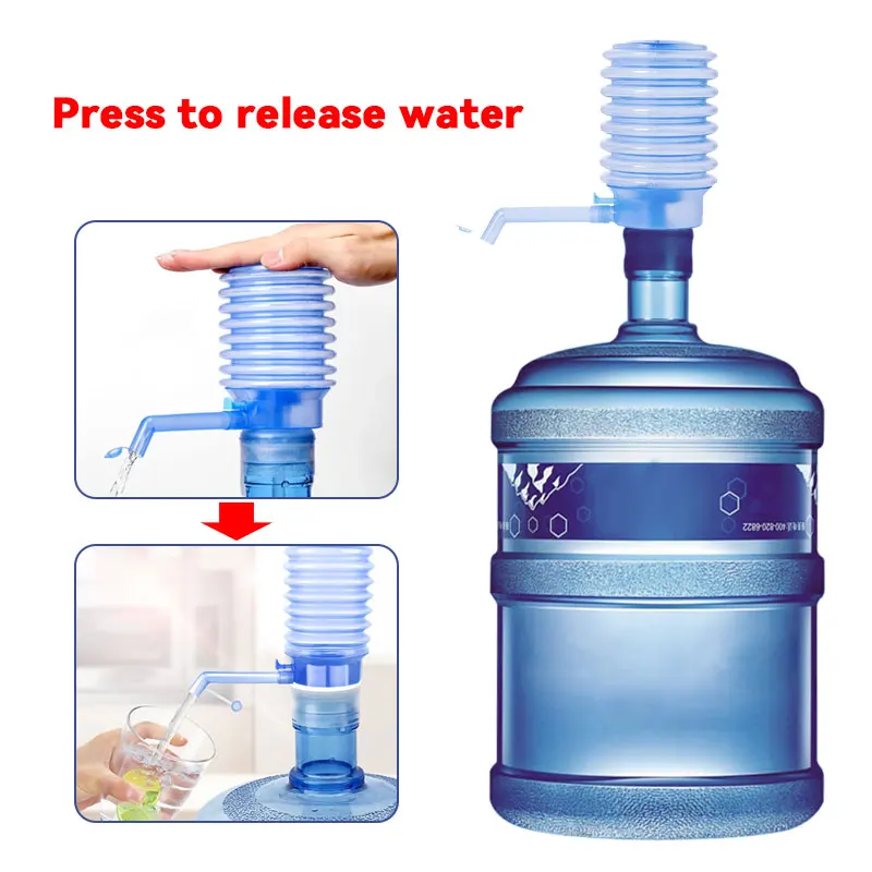 

Water Bottles Pump Manual Hand Pressure Drinking Fountain Pressure Pump Water Press Pump with An Extra Short Tube Food Grade