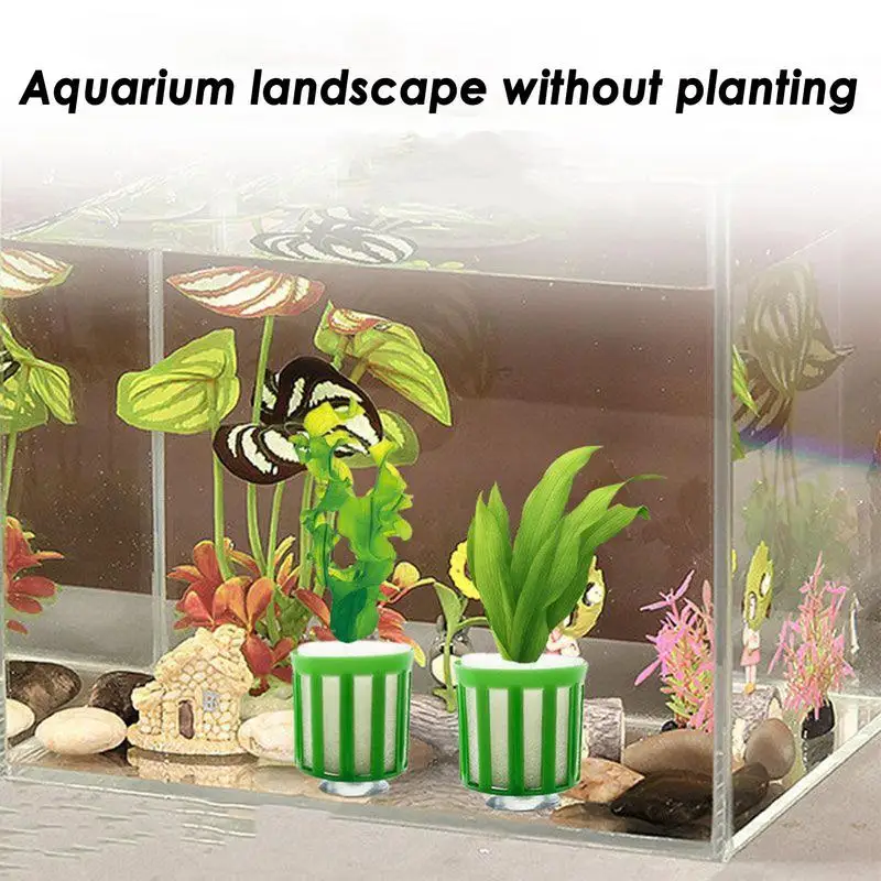 10pcs Aquatic Plants Fixed Ring kit PP  Plant  Fixing Basket Base Aquarium Decoration Fish Tank Landscape Decorative Accessories