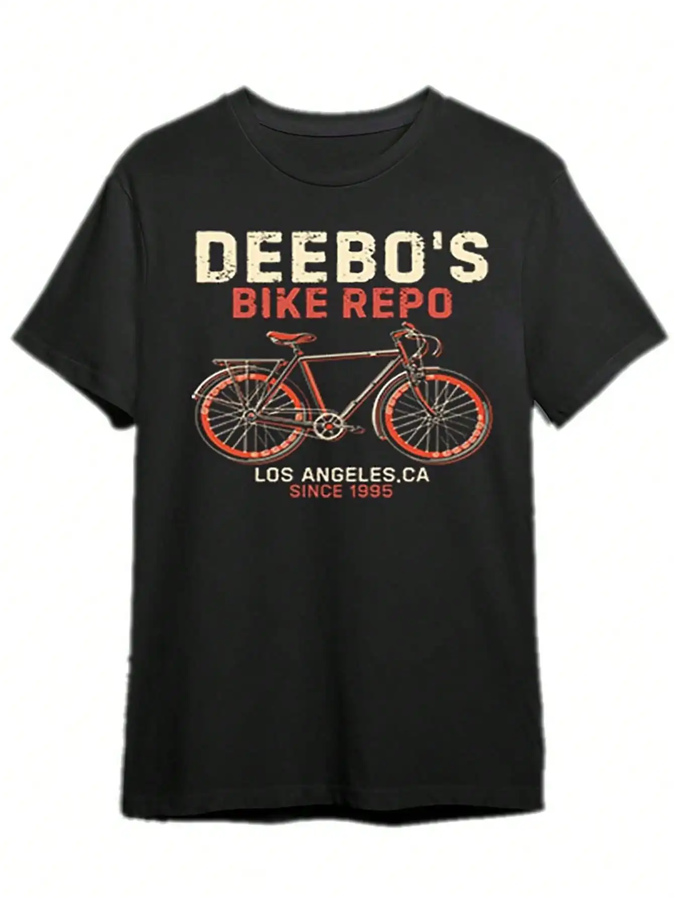 Plus Size - Deebo Bicycle Rental, 90s 'Friday' Movie T-Shirt 11265 Funny Men's Short Sleeve Pattern T-Shirt Series Black TP, Local Shipping