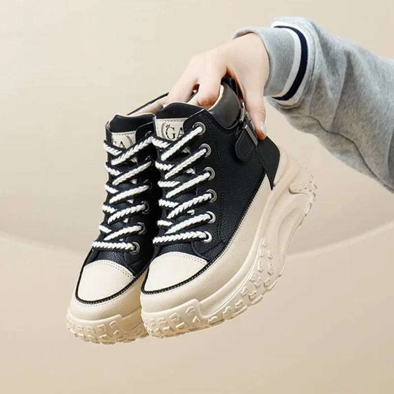 2023 new platform shoes for woman fashion sneakers fashion Women's Vulcanize Shoes Lace Up casual Chunky women sneakers