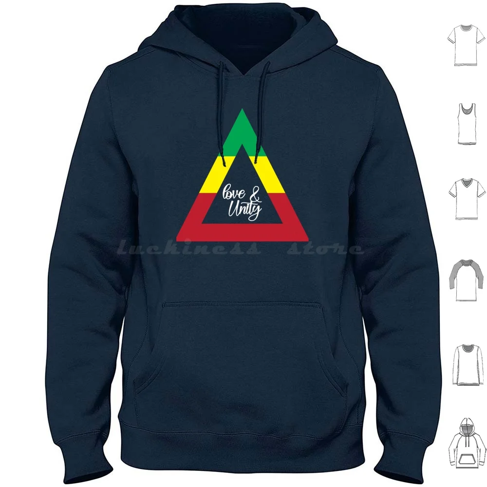 Love And Unity Rasta Movement – sweat à capuche classique en coton à manches longues, Love And Unity Rasta Movement, perroquet volant tropical, ara
