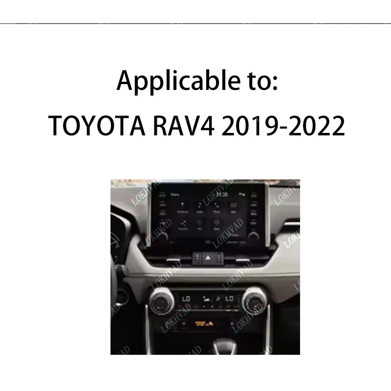10inch For TOYOTA RAV4 2019-2022 LHD/RHD Car Radio Frame Fascia Panel Dashboard Mounting Bracket Adapter Decoder UV Black