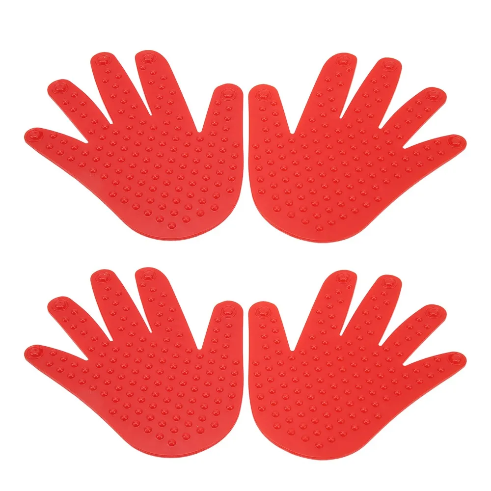 

Набор из 4 пластиковых маркеров в форме руки, мягкие, нескользящие, для разметки пола, для использования в помещении