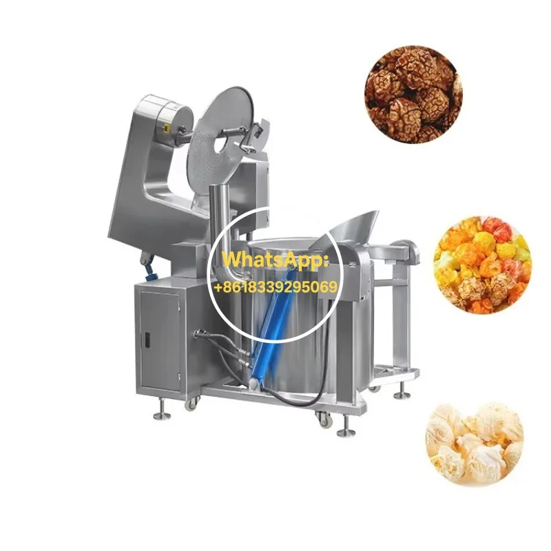 Máquina automática de palomitas de maíz de fábrica de China, sal de Chocolate, sabor picante, máquina para hacer palomitas de maíz industriales