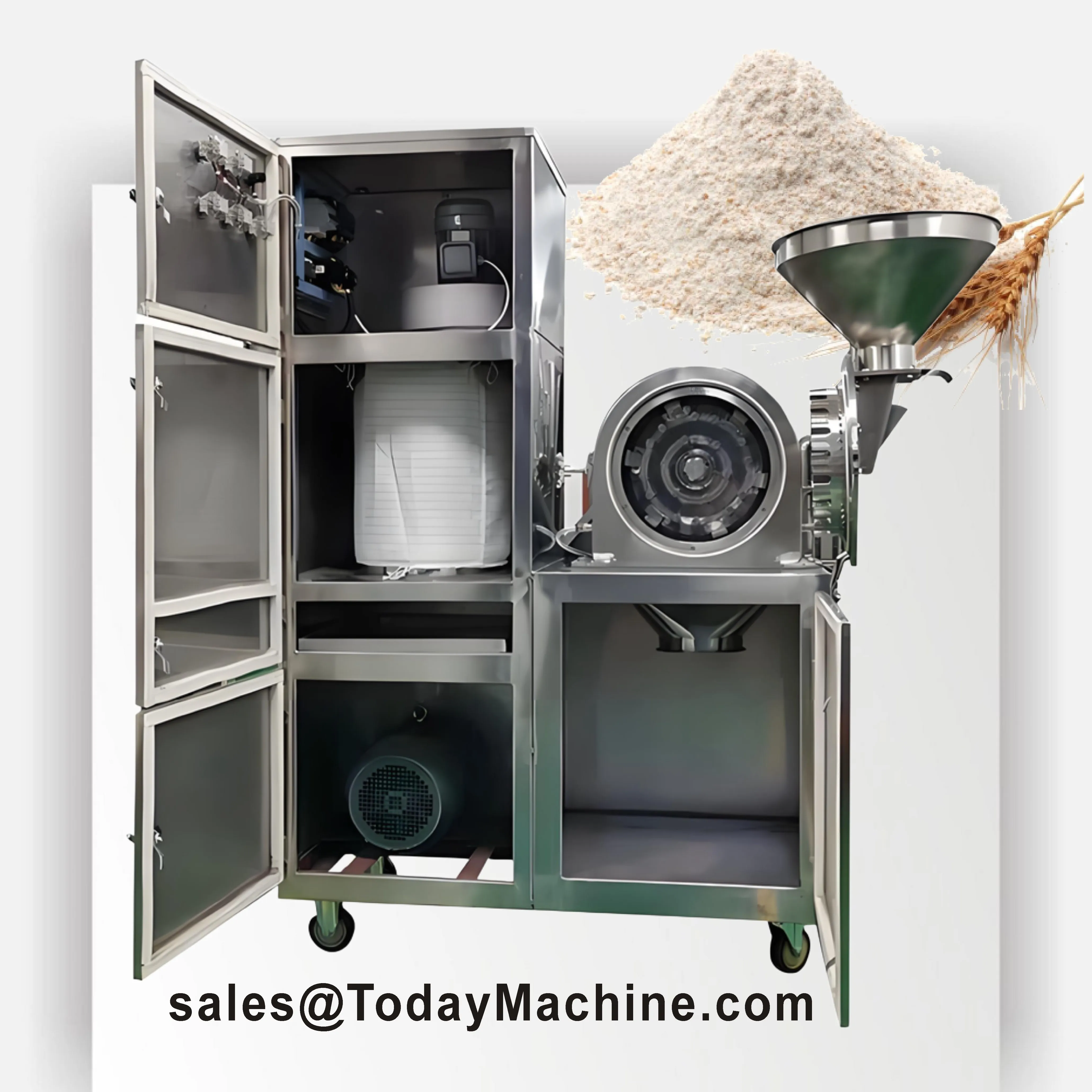 

304 Stainless Steel Tea Moringa Leaf Crushing Powder Making Machine Grinder Cassava Leaves Masala Grinding Machine
