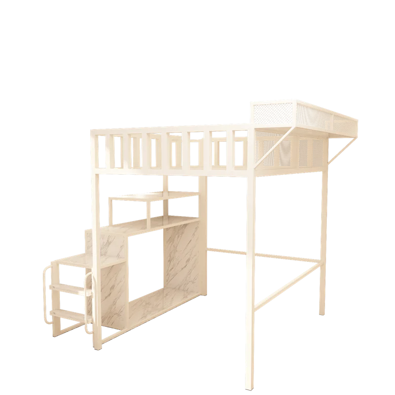 

Elevated bed sheet Upper household small apartment bold and thickened attic be d Empty wrought iron single double bed under the
