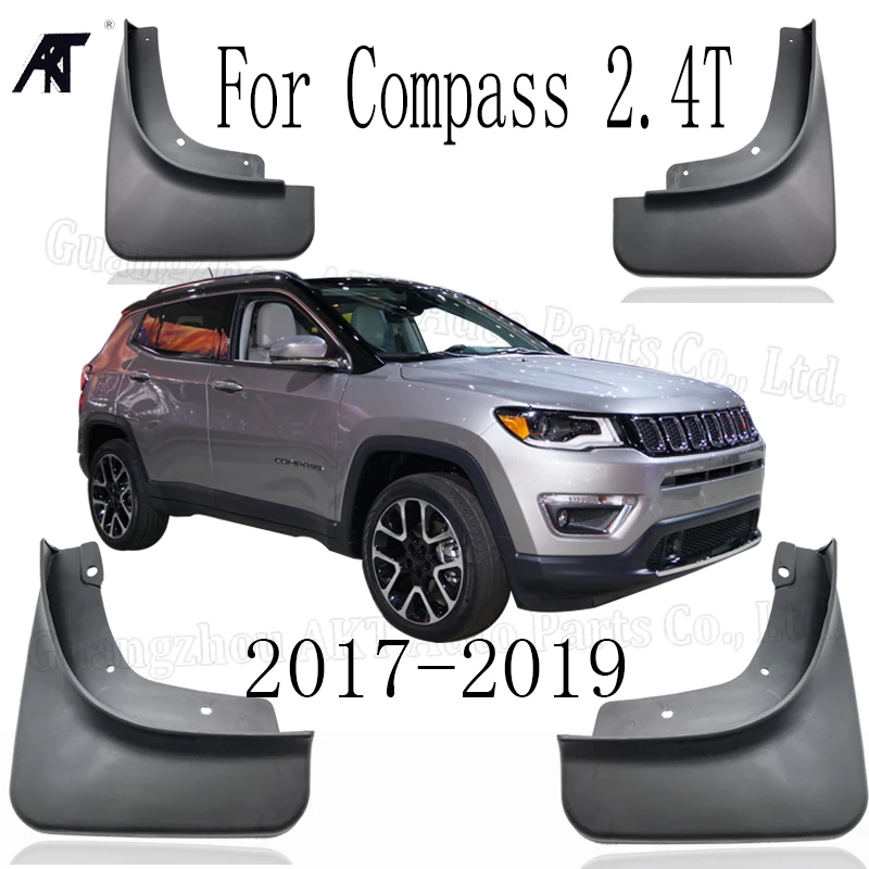 Molded Car Mud Flaps For Jeep Compass 2.4T 12017-2019 Mudflaps Splash Guards Mud Flap Mudguards Fender Front Rear Car Styling