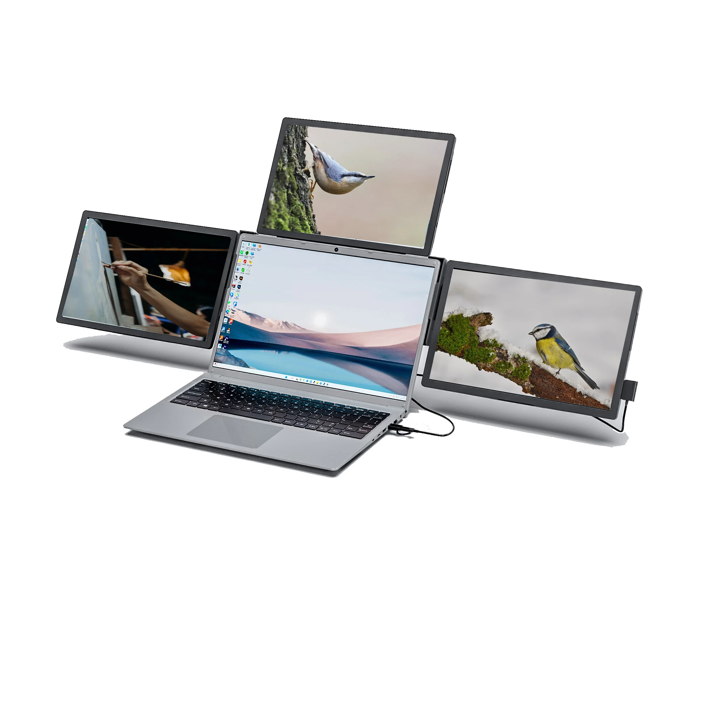 OEM ODM 13.3 Inch 1920*1200P IPS for Mac Windows Type-c USB HDM1 Triple Display Portable Monitor Laptop Screen Extender