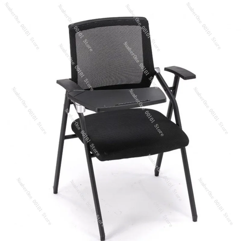 Office Training Chair with Writing Tablet Foldable Conference Seat Integrated Desk Meeting Room Seminar Classroom Lecture